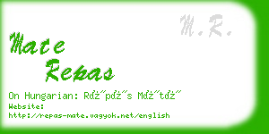 mate repas business card